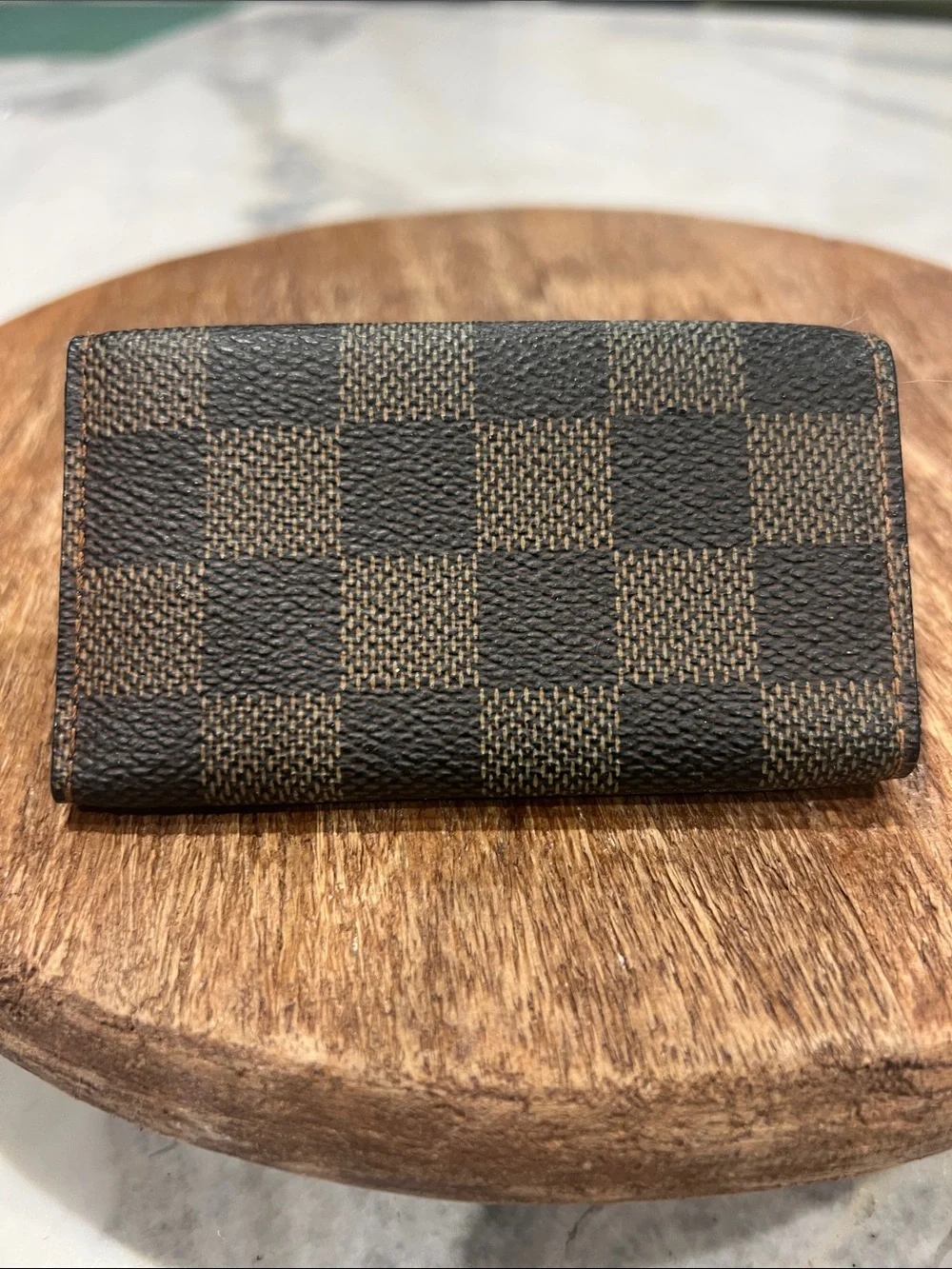 Louis Vuitton Damier Ebene 4-Key Holder in Brown
